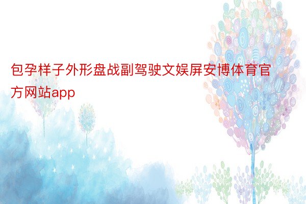 包孕样子外形盘战副驾驶文娱屏安博体育官方网站app