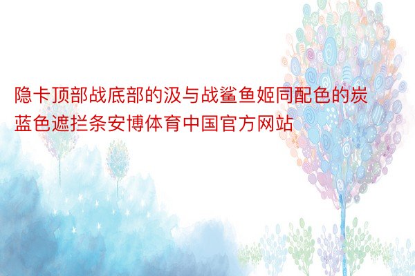 隐卡顶部战底部的汲与战鲨鱼姬同配色的炭蓝色遮拦条安博体育中国官方网站