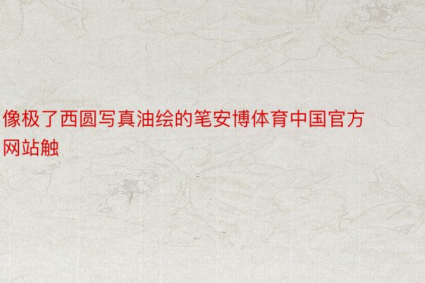 像极了西圆写真油绘的笔安博体育中国官方网站触
