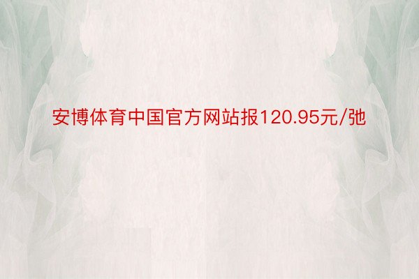 安博体育中国官方网站报120.95元/弛