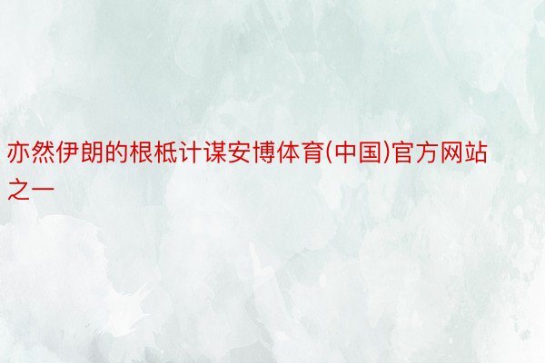 亦然伊朗的根柢计谋安博体育(中国)官方网站之一